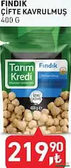 TARIM KREDİ FINDIK ÇİFTE KAVRULMUŞ 400 G fiyat ve kampanya bilgisi